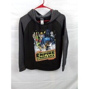 Star Wars The Empire Strikes Back Graphic Hoodie Black & Gray Size Med